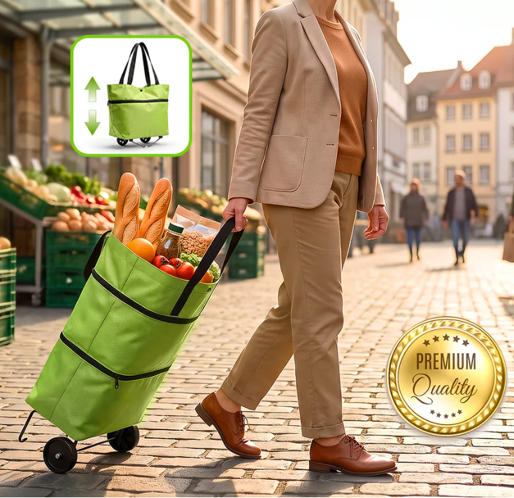 RollTote™ – 2-in-1 Expandable Rolling Grocery Bag