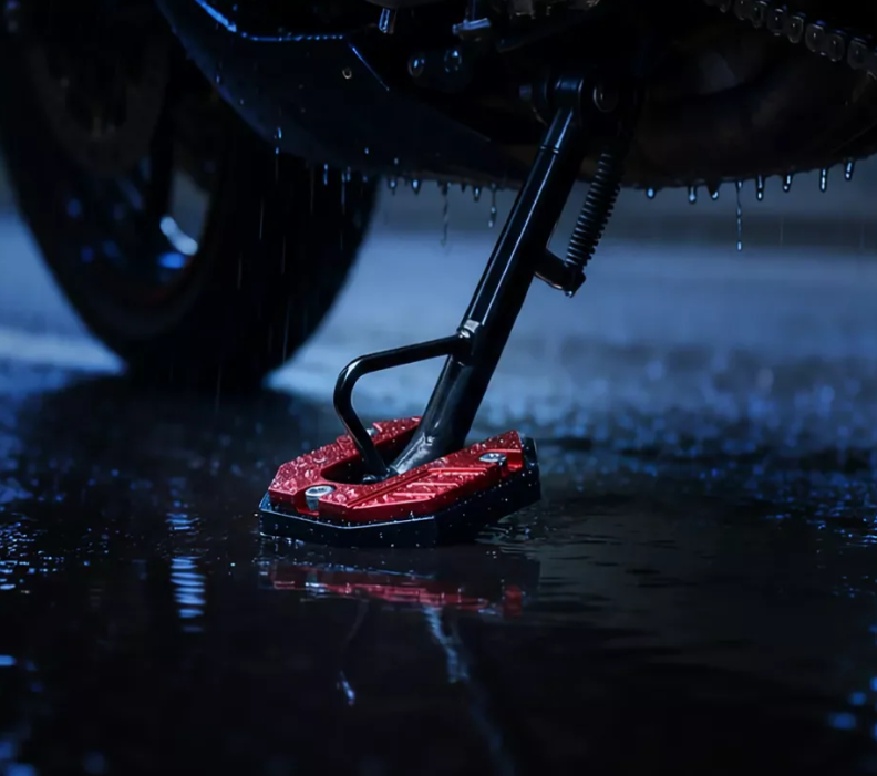 BikeSteady™ – Non-Slip Motorcycle Kickstand Pad