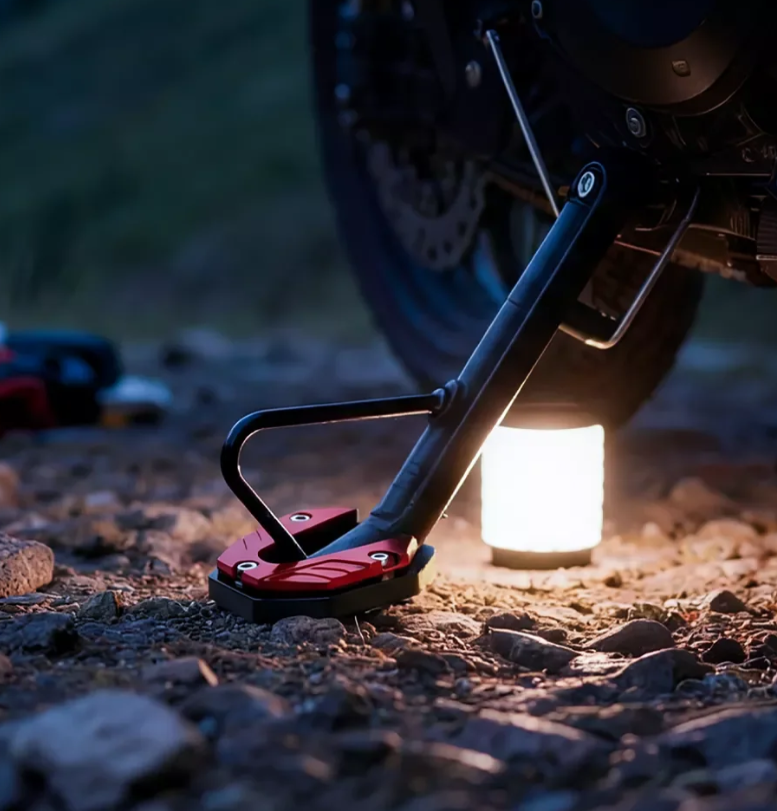 BikeSteady™ – Non-Slip Motorcycle Kickstand Pad