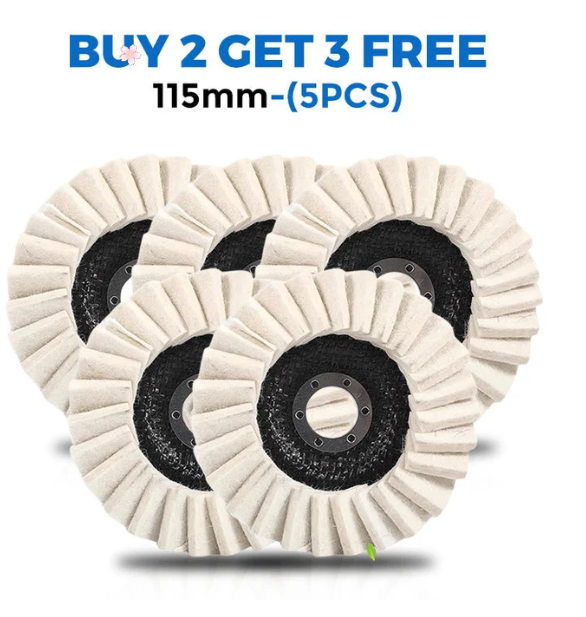 PolishFlex™ – Ultra-Fine Mirror-Finish Wool Flap Disc