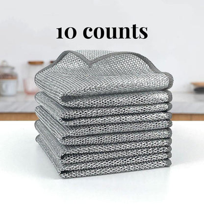 SilverFiber™ - Silver Kitchen Scrub Cloths