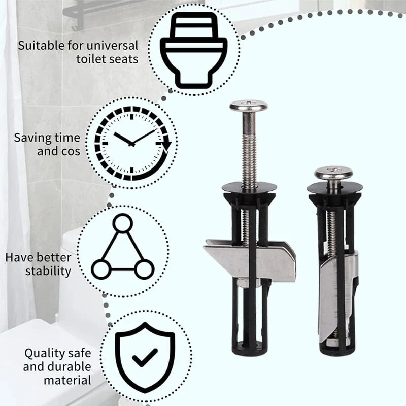 FixSeat™ – Universal Toilet Seat Expansion Bolts