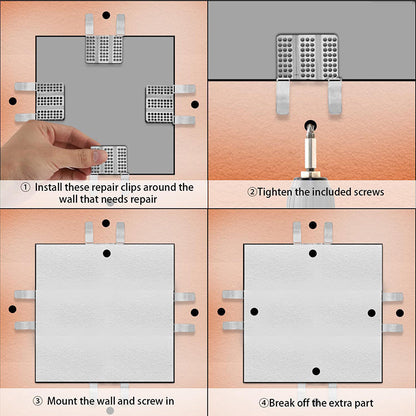 QuickMend Backers™ – Drywall Hole Repair Clips