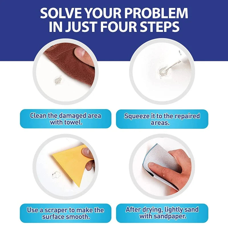 WallFix™ – Quick-Drying Wall Repair Paste & Applicator